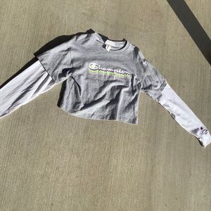 Champion crop/long sleeve tshirt